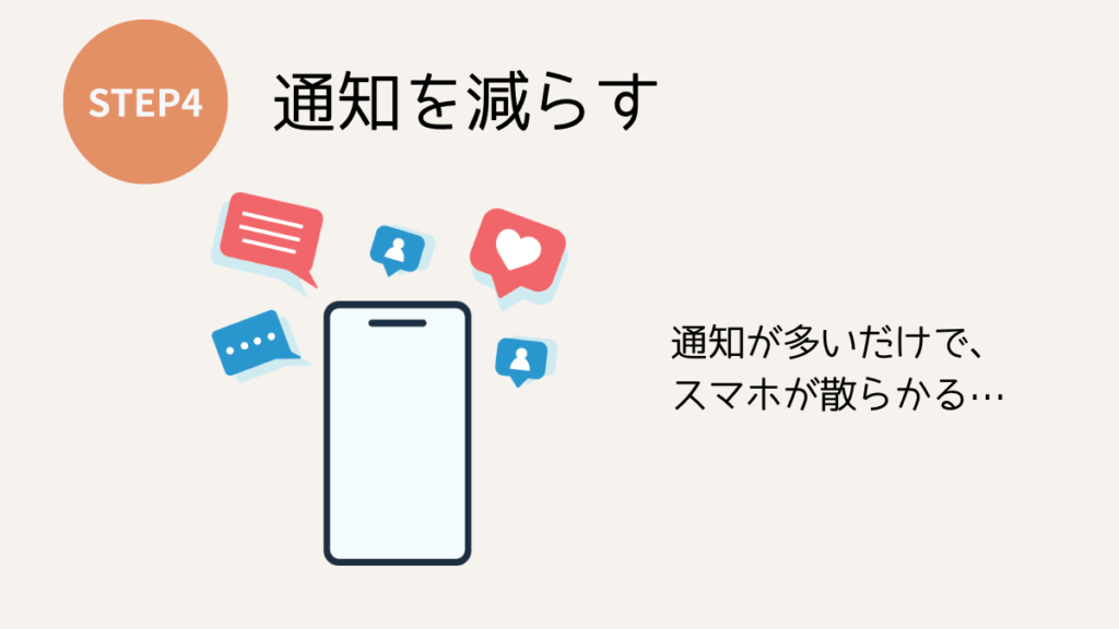 スマホの中身を断捨離！不要なアプリ・写真・通知をスッキリ整理するやり方とコツ ステップ4.通知を減らす